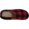 imageDearfoams Mens Asher Quilted Clog with Faux Leather Trim SlipperRed Plaid