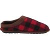 imageDearfoams Mens Asher Quilted Clog with Faux Leather Trim SlipperRed Plaid