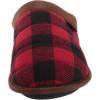 imageDearfoams Mens Asher Quilted Clog with Faux Leather Trim SlipperRed Plaid