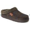 imageDearfoams Mens MFS Clog WWhipstitch ampamp Mf SlipperBrown Plaid