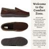 imageDearfoams mens Gifts for Dad Memory Foam Moccasin Slip on Breathable House Shoes SlippersCoffee