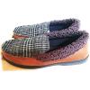 imageDearfoams Mens Microfiber Suede Moc with Memory Foam Moccasin Brown Plaid Large 1112