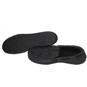imageDearfoam Mens Memory Foam SlippersBlack