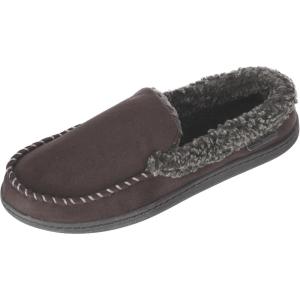 imageDearfoams Mens Microfiber Suede Moc With Memory Foam MoccasinCoffee