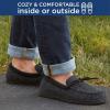 imageDearfoams Mens Breathable Perforted Microsuede Clog SlipperCoffee