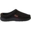 imageDearfoams Mens Clog Style Memory Foam Wool Blend Slippers Black Medium