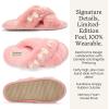 imageDearfoams Womens Acquired Style ampamp Danielle Pheloung Exclusive Memory Foam Jessica Cozy Bow Cross Band Slide SlippersPink Bows