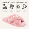 imageDearfoams Womens Acquired Style ampamp Danielle Pheloung Exclusive Memory Foam Jessica Cozy Bow Cross Band Slide SlippersPink Bows