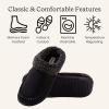 imageDearfoams mens Breathable Memory Foam Slip on Marshall Indoor House Shoe Moccasin SlipperBlack