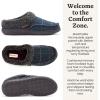 imageDearfoams mens Breathable Memory Foam Slip on Marshall Indoor House Shoe Moccasin SlipperNavy Plaid