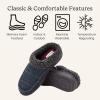 imageDearfoams mens Breathable Memory Foam Slip on Marshall Indoor House Shoe Moccasin SlipperNavy Plaid