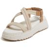 imageDearfoams Womens Daylen Comfortable Adjustable Strap Platform SandalBeige