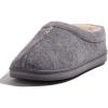imageDearfoams Womens Wren High Vamp Clog IndoorOutdoor Memory Foam House ShoeLight Heather Grey