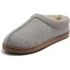 imageDearfoams Womens Wren High Vamp Clog IndoorOutdoor Memory Foam House ShoeOatmeal