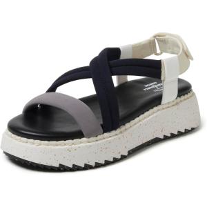 imageDearfoams Womens Daylen Comfortable Adjustable Strap Platform SandalBlack