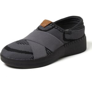 imageDearfoams Womens Livie Machine Washable X Strap Knit SneakerBlack
