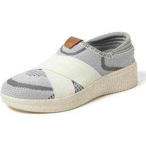 imageDearfoams Womens Livie Machine Washable X Strap Knit SneakerLight Grey