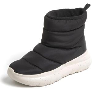 imageDearfoams Womens Texoma Regrind Slipin BootComfortable Puffy Nylon Fleece Lining Energy Return Mid CalfBlack