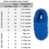 imageDearfoams UnisexChild Washable Skye Pile Closed Back SlipperOlympic Blue