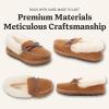 imageDearfoams womens Genuine Australian Shearling Moccasin Slipper  Gladstone Indoor Outdoor House ShoeChestnut