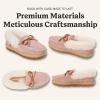 imageDearfoams womens Genuine Australian Shearling Moccasin Slipper  Gladstone Indoor Outdoor House ShoeDusty Pink