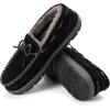 imageFireside by Dearfoams mens Forster Genuine Shearling Moc With StitchingBlack