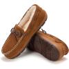 imageFireside by Dearfoams mens Forster Genuine Shearling Moc With StitchingChestnut
