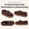 imageFireside by Dearfoams mens Forster Genuine Shearling Moc With StitchingCoffee