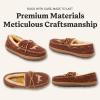 imageFireside by Dearfoams mens Forster Genuine Shearling Moc With StitchingPotting Soil