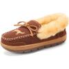 imageDearfoams womens Genuine Australian Shearling Moccasin Slipper  Gladstone Indoor Outdoor House ShoePotting Soil