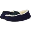 imageDearfoams UnisexBaby Kids Toddlers Felted Microwool and Plaid Moccasin Slipper Navy blazer 78 Toddler Medium US Toddler