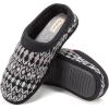 imageDearfoams mens Breathable Memory Foam Asher Clog House ShoeBlack Fairisle