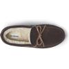 imageDearfoams mens Hudson Genuine Suede Memory Foam Moccasin With Tie SlipperCoffee