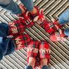 imageDearfoams mens Matching Family Holiday Papa Bear Sherpa Lined Moc Toe With Embroidery SlipperTartan Plaid