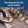 imageDearfoams mens Matching Family Holiday Papa Bear Sherpa Lined Moc Toe With Embroidery SlipperWhite
