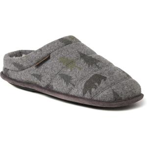 imageDearfoams mens Breathable Memory Foam Asher Clog House ShoeDark Heather Grey
