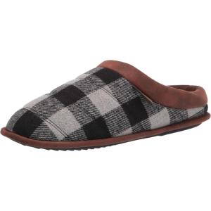 imageDearfoams mens Breathable Memory Foam Asher Clog House ShoeGrey Plaid