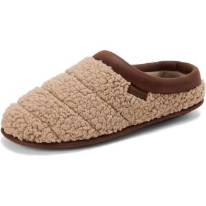 imageDearfoams mens Breathable Memory Foam Asher Clog House ShoeTan