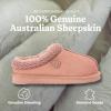 imageFireside by Dearfoams Womens Greta Genuine Shearling Clog Slippers 100 Natural Suede Clogs for Outdoor ampamp IndoorDusty Pink