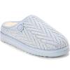imageFireside by Dearfoams womens Greta Knit and Shearling ClogLight Blue