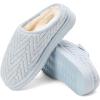 imageFireside by Dearfoams womens Greta Knit and Shearling ClogLight Blue