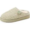 imageFireside by Dearfoams womens Greta Knit and Shearling ClogSeagrass