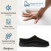 imageDearfoams mens Thompson Memory Foam Clog SlipperSlipperBlack Wool