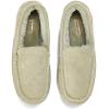 imageFireside By Dearfoams Mens Melbourne Genuine Shearling Moccasin Slippers Memory Foam Sudede Loafers Slipin House ShoesSeagrass
