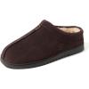 imageDearfoams mens Suede Indoor Outdoor ClogCoffee
