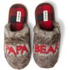 imageDearfoams mens Gifts for Dad Funny Fathers Day Papa Bear SlipperBrown Frost