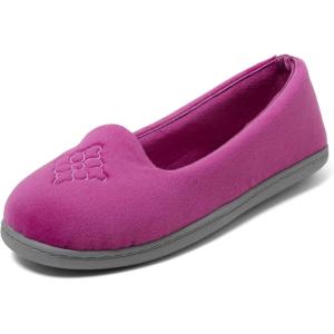 imageDearfoams Womens Rebecca Soft Memory Foam Lightweight House Shoes Cozy Loafer with Warm Lining and Wide Widths SlipperMystic Purple