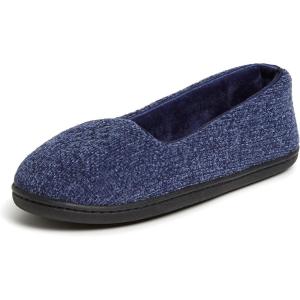 imageDearfoams Womens Rebecca Soft Memory Foam Lightweight House Shoes Cozy Loafer with Warm Lining and Wide Widths SlipperPeacoat Chenille