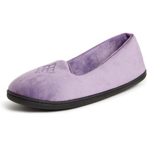 imageDearfoams Womens Rebecca Soft Memory Foam Lightweight House Shoes Cozy Loafer with Warm Lining and Wide Widths SlipperPurple Velour