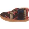 image:imageDearfoams Mens Original Nylon Warm Up Bootie SlipperBrown Multi Sherpa